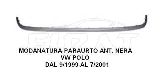 MODANATURA PARAURTO VW POLO 99 - 01 ANT. NERA